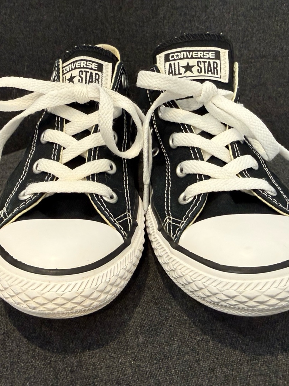 Converse Kids Black and White Low-Top Sneakers